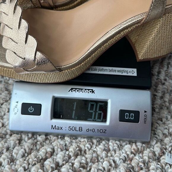 Naturalizer‎ Women's Pandora Braided Ankle Strap Platform Heels Soft Gold Size 8 - Picture 8 of 12